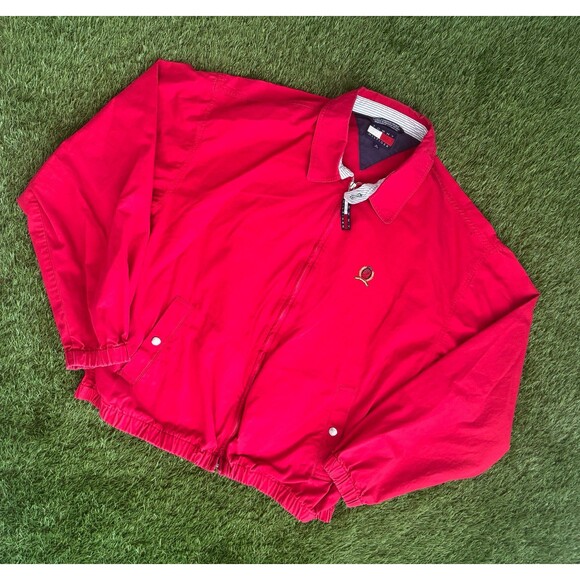 Vintage 80s 90s Tommy Hilfiger Harrington Full Zip Jacket Crest Logo Adult XL - Picture 1 of 5
